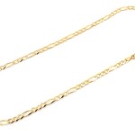 6MM Figaro Chain 14k Solid Gold