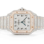 Cartier Santos De Cartier 40MM 18k Yellow Gold & Steel (4072) - 21.50ctw Fully Iced Out