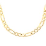 6MM Figaro Chain 14k Solid Gold